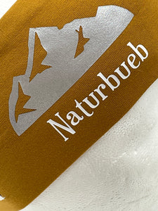 Stirnband Gelbtöne mit dem Schriftzug: Naturbueb, "Erwachsene"
