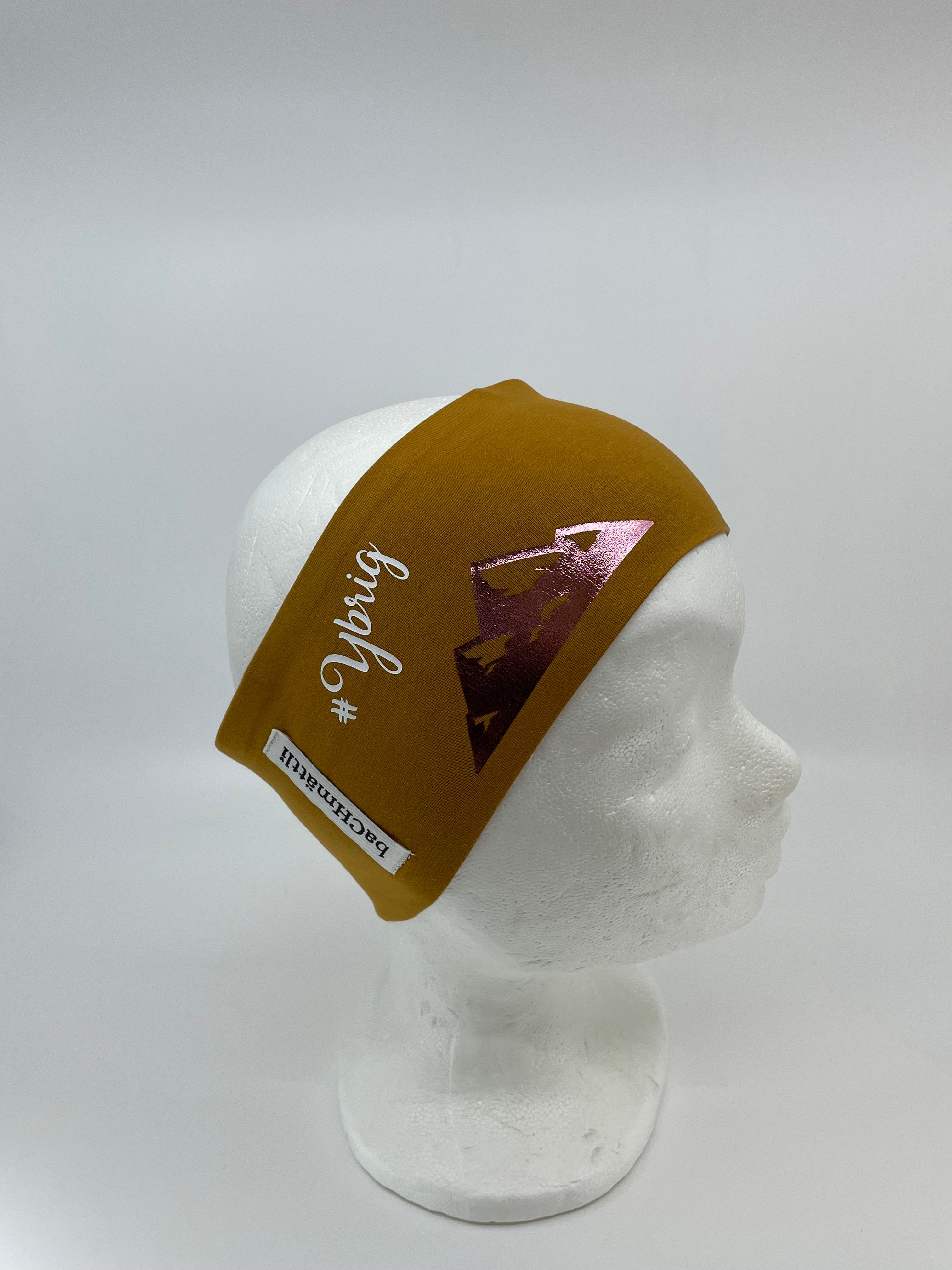 Stirnband Gelbtöne mit dem Schriftzug: #Ybrig, "Erwachsene"
