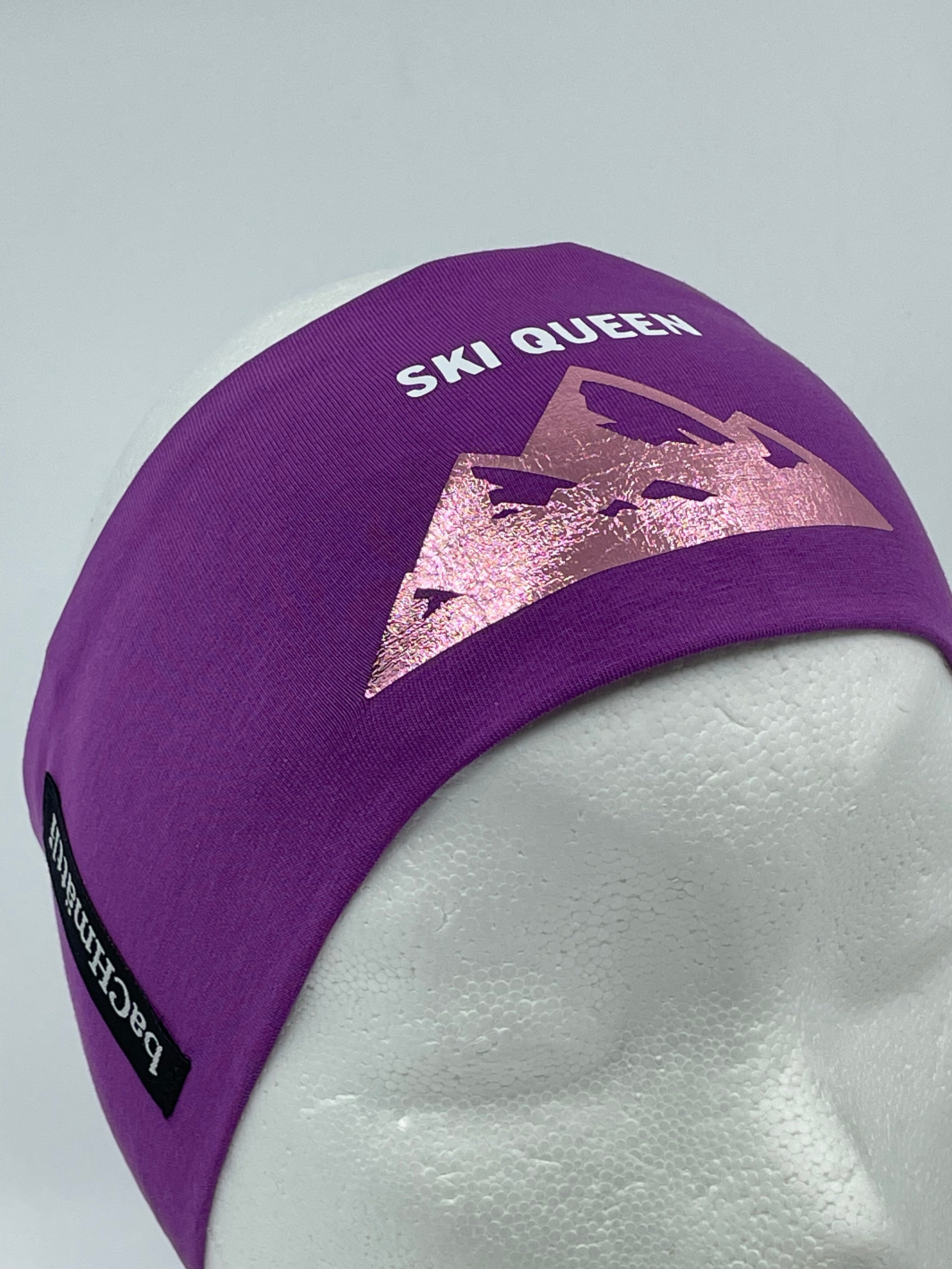 Stirnband Lillatöne mit dem Schriftzug: Ski Queen,"Erwachsene"